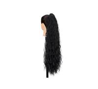 Naturel Extensions de cheveux synthétiques ondulés longs en queue de cheval for femmes Look époustouflant(1B)