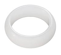 Naturel Hetian Blanc Jade Anneau Sculpté À La Main Exquis Anneaux Jade Hommes Bijoux Jade Cadeau Jadéite Jade (Color : White, Size : 16mm)