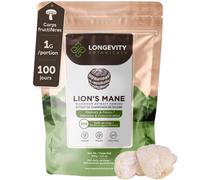 Naturel Lion's Mane Mushroom en poudre, extrait | Hericium erinaceus | 100 g de poudre, 60 portions de 1 660 mg. Corps fructifère, ≥20 % de bêta-D-glucanes.