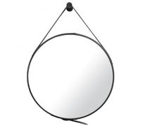 NATUREL Miroir suspendu rond 50 x 50cm, Noir (ZREM50C)