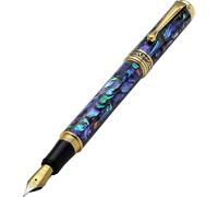 Naturel Nouvelle-Zélande Paua Coquillage 18-K Plaqué Or Stylo À Plume Avec Pointe Fine Bouchon À Visser (Maestro Coquillage Fpg-1)