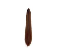 Naturel Perruque synthétique à clip for queue de cheval extra longue, ultra légère et haute, cheveux lisses Aspect parfait(Light Brown)