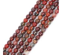 Naturel rond 4 mm Rouge foncé Fleur de pavot Jasper Pierre précieuse de pierre semi-précieuses Spacer Perles pour fabrication de bijoux 38,1 cm, 4mm Dark Red, 4mm