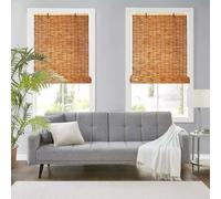 Naturel Store Enrouleur En Bambou 40-180cm Rideau De Roseau, Ombrage Stores à Rouleaux En Bambou Avec Levage, Offrent De L'intimité Décoration De Partition, Personnalisable, Pour Patio/Fenêtre/Porte(C