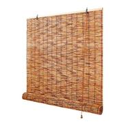 Naturel Store Enrouleur Roseau Store Bambou Intérieur Exterieur Imperméables Rideau de Paille Occultant 70% Anti-UV Intimité Pour Terrasse Jardin Gazebo 50 90 100 140 150 160cm Sur Mesure(W100xH200cm)
