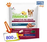 Naturel Trainer Sensitive Aucun Grain Adult Petit & ; Toy Truite Et Pommes 800