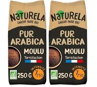NATURELA - Café Bio Moulu - Café Arabica Bio - Torréfaction Lente - Fabriqué en France - 250 g