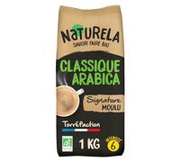 NATURELA - Café Bio Moulu - Classic Arabica - Torréfaction Lente - Fabriqué en France - 1 kg