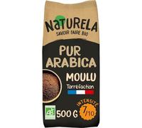 NATURELA - Café Bio Moulu Pur Arabica, Arôme Intense et Douceur Naturelle (Paquet 500g) - Le Lot De 3