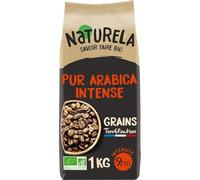 NATURELA - Café en Grains Bio Intense, Pur AraBIa pour un Arôme Riche et Corsé (1kg) - Le lot de 2