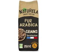 NATURELA - Café en Grains Bio Pur AraBIa, Arôme Intense et Saveur Élégante (250g) - Le lot de 3