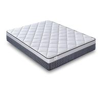 NATURELITS Matelas 160 x 200 cm Réversible, Haut Confort, Hypoallergénique, Anti-Acariens et Respirant, Ressorts Ensachés Visco, Ferme Moyenne, Modèle Xstar Épaisseur 26 cm