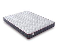NATURELITS Matelas 90X200 cm Mousse à Mémoire Réversible Hiver/Été Individuel Anti-Acariens et Respirant Noyau Flexible Ferme Moyenne Couleur Gris Modèle Moon Épaisseur 14 cm