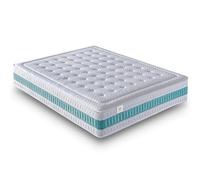 NATURELITS Matelas à Ressorts Ensachés Mousse à Mémoire 90X190 cm Double Face Hiver/Été Ferme Moyenne Adaptable, Hygiénique et Respirant. Simple Couleur Gris. Serene Hybrid Épaisseur 30 cm