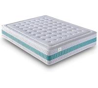 NATURELITS Matelas à ressorts ensachés réversibles pour lit double 80 x 190 cm, haut confort, hypoallergénique, anti-acariens et respirant, fermeté moyenne. Couleur grise. Serene Optima, hauteur 30 cm
