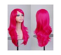 Naturelle Perruque 28 "/70 cm perruques de mode cheveux longs ondulés bouclés Cosplay perruque casquette colorée longue perruque de cheveux bouclés vague lâche naturelle Cheveux Naturel