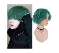 Naturelle Perruque Hommes Courte Vague De Maïs Perruque Synthétique Pour Homme Garçon Cosplay Perruque Résistant à La Chaleur Perruques De Couleur Naturelle Cheveux Naturel