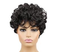 Naturelle Perruque Mode dames perruques Cosplay perruque avec frange cheveux courts résistant à la chaleur bandeau perruque pour femmes perruques Cheveux Naturel
