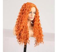 Naturelle Perruque Perruque synthétique Afro crépus bouclés couleur Orange vague naturelle longue perruque pour les femmes haute température Fiber cheveux perruques pour les femmes Cheveux Naturel