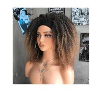 Naturelle Perruque Perruques Afro bouclées pour femmes noires, perruque courte noire bouclée, bandeau crépu, rebondissante, moelleuse, bouclée, Marley Cheveux Naturel
