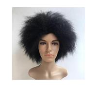 Naturelle Perruque Perruques bouclées avec frange brun blond perruque mixte longueur d'épaule perruques bouclées pour les femmes noires fibre synthétique crépus bouclés Cheveux Naturel