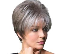 Naturelle Perruque Perruques courtes brunes perruque Bob courte droite cheveux humains sans colle WearMix Blonde perruques de cheveux synthétiques pour les femmes noires blanches Cheveux Naturel