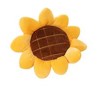 NatureMan Coussin de sol en forme de tournesol, 50 cm, coussin en forme de fleur, joli coussin décoratif en peluche pour chambre à coucher, canapé et chaise