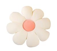 NatureMan Coussin de sol marguerite - Joli coussin de chaise peluche - Décoration intérieure fille-femme - Lecture, chambre, télévision (blanc, 38'