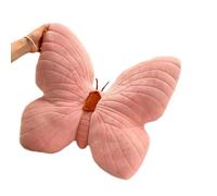 NatureMan Coussin décoratif en forme de papillon pour salon, chambre à coucher, canapé, lit - 40 x 33 cm - Rose