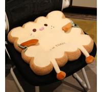 NatureMan Coussin en forme de pain grillé avec expression mignonne en peluche pour bureau, chambre à coucher, Saint-Valentin, Noël ou anniversaire (heureux)