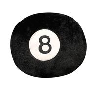 NatureMan Coussin rond en forme de balle de billard - 35 cm - Simulation noire - 8 balles - Pour le sport, la maison, le canapé, la décoration de la maison, les amateurs de billard