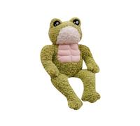 NatureMan Grenouille musclée 3D en peluche douce de 33 cm pour enfants, cadeau de Noël ou d'anniversaire