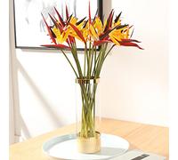 NatureMan Lot de 10 fleurs artificielles oiseau du paradis - 57 cm - Fleurs tropicales hawaïennes Strelitzia - Plante verte pour décoration de maison, jardin, bureau, véranda, décoration de mariage