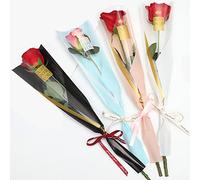 NatureMan Lot de 100 sacs d'emballage en 4 couleurs pour bouquet de fleurs, papier d'emballage floral imperméable pour la fête des mères, la Saint-Valentin, les bouquets de fleuristes