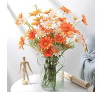 NatureMan Lot de 12 Fleurs artificielles en Soie - Résistantes aux UV - Fausses Fleurs Sauvages avec tiges - Arrangements de Marguerites pour la Maison, l'hôtel, Le Bureau, la décoration de Jardin (b