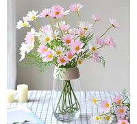 NatureMan Lot de 12 Fleurs artificielles en Soie - Résistantes aux UV - Fausses Fleurs Sauvages avec tiges - Arrangements de Marguerites pour la Maison, l'hôtel, Le Bureau, la décoration de Jardin (b