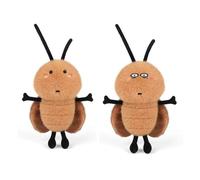 NatureMan Lot de 2 cafards en peluche de 24 cm en forme de cafard en peluche douce et drôle pour Halloween, fête d'anniversaire, décoration de la maison
