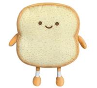 NatureMan Petit coussin en peluche en forme de pain grillé, petit coussin mignon en peluche pour décoration de chambre d'enfant et adulte (doré)