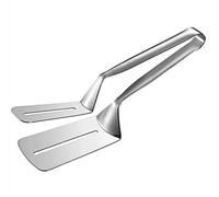 NatureMan Pinces de cuisson multifonctionnelles 25,4 cm, spatule double face acier inoxydable pour steak, pain, hamburger, barbecue, viande, pizza, tarte, poisson