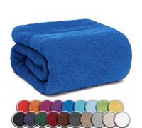 NatureMark 1 Serviette de Sauna, Qualité Supérieure, 80 x 200 cm, 100% Coton, Bleu Roi, 80x200 cm