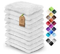 NatureMark Gants de Toilette, Weiß, Lot de 10