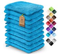 NatureMark Lot de 10 Gants de Toilette en Tissu éponge, 100% Coton, Turquoise