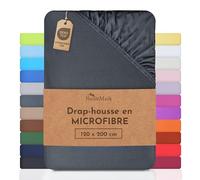 NatureMark Drap de lit en Microfibre à Prix réduit ! Beaucoup de Tailles et de Couleurs Marchandise de Marque (Drap de lit 120x200 cm, Gris Anthracite)