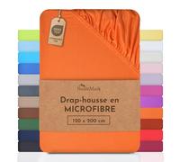 NatureMark Drap de lit en Microfibre à Prix réduit ! Beaucoup de Tailles et de Couleurs Marchandise de Marque (Drap de lit 120x200 cm, Terracotta)