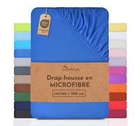 NatureMark en Draps-Housses en Microfibre à Prix réduit ! Beaucoup de Tailles et de Couleurs Marque (140x200-160x200 cm, Bleu Royal)