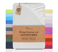 NatureMark Draps-Housses en Microfibre à Un Prix avantageux ! Beaucoup de Tailles et de Couleurs Marchandise de Marque (180x200-200x200 cm, Naturel/crème)