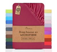 NatureMark Drap de lit en Microfibre à Prix réduit ! Beaucoup de Tailles et de Couleurs Marchandise de Marque (Drap de lit 140x200-160x200 cm, Rouge Bordeaux)