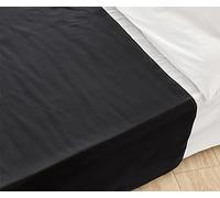 NatureMark Drap-housse basique - Doux et facile d'entretien - 100 % coton sans élastique - Plusieurs tailles et couleurs - Dimensions : 140 x 200 cm - Noir
