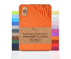 NatureMark Drap-housse basique pour lit à sommier tapissier et lit à eau 200 x 220 cm - Hauteur 40 cm - 200 x 220 cm - 100 % coton, terre cuite