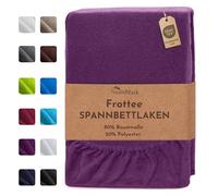 NatureMark Drap-Housse en éponge - Doux et Respirant, respectueux de la Peau, Pratique et Facile d’Entretien, Durable et résistant, 80% Coton & 20% Polyester, 70x140 cm Kinder, Lilas